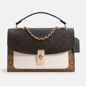 Coach Lane Shoulder Bag In Blocked Signature Canvas